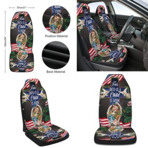 Nativity of Jesus Holy Night Christmas Christian Cross For Unto Us A Child Is Born Seat Cover Cars Christmas Car Seat Cover Car Seat Cover 2 qnppzm.jpg