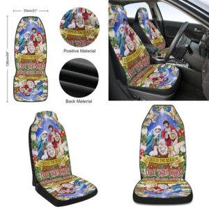 Nativity of Jesus Holy Night Christmas Jesus Is The Reason For The Season Seat Cover Cars Christmas Car Seat Cover Car Seat Cover 2 xi8547.jpg