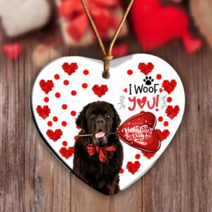 Newfoundland Happy Valentine’s Day Ornament, Christmas Ornament,…