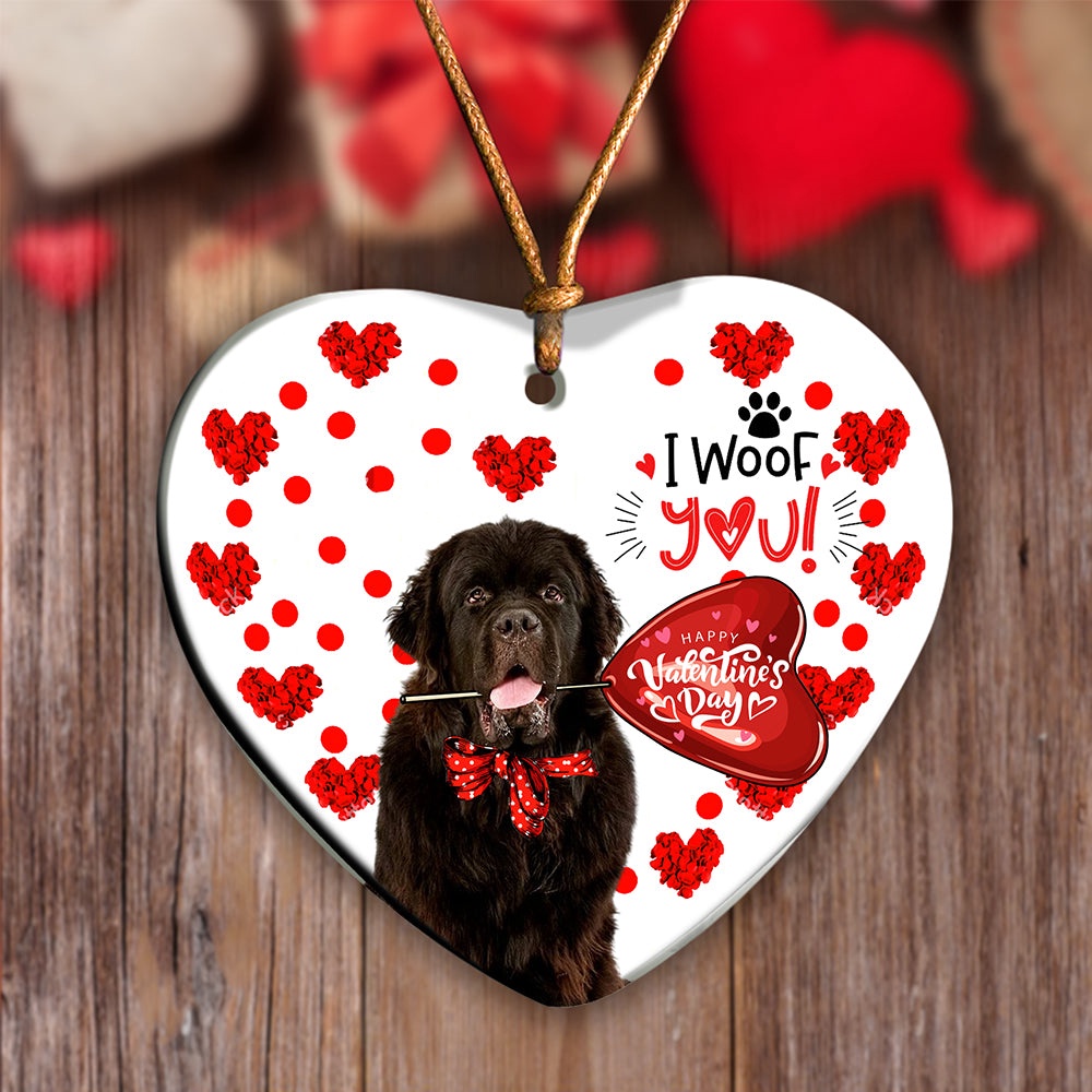 Newfoundland Happy Valentine’s Day Ornament, Christmas Ornament, Dog Ornament, Xmas Dog Ornaments Newfoundland Happy Valentine’s Day Ornament, Christmas Ornament, Dog Ornament, Xmas Dog Ornaments