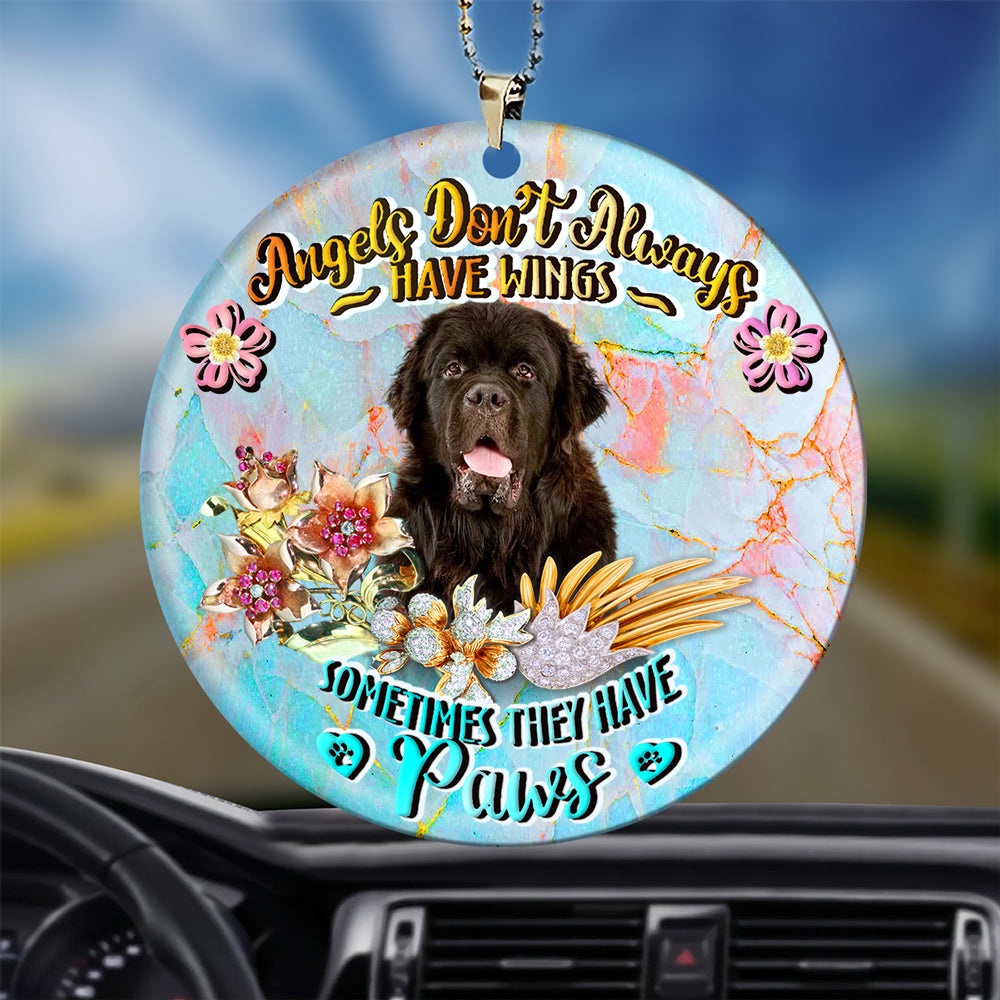 Newfoundland Sometimes They Have Paws Ornament, Christmas Ornament, Dog Ornament, Xmas Dog Ornaments Newfoundland Sometimes They Have Paws Ornament, Christmas Ornament, Dog Ornament, Xmas Dog Ornaments