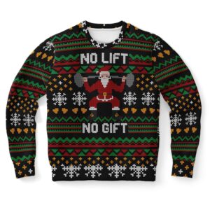 No Lift No Gift Ugly Christmas Sweater,…