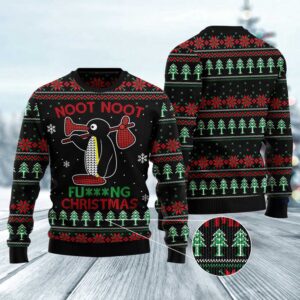 Noot Noot Penguin Ugly Christmas Sweater, Christmas…