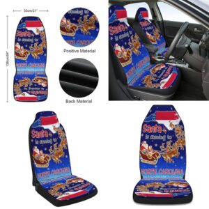 North Carolina Christmas Santa Is Coming To North Carolina Seat Cover Cars Christmas Car Seat Cover Car Seat Cover 2 ov1evl.jpg