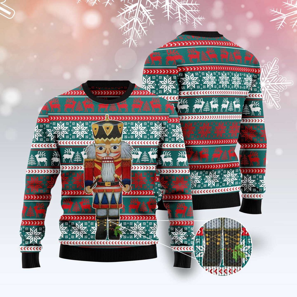 Nutcracker And Drum Ugly Christmas Sweater, Christmas Sweater, Ugly Sweater, Funny Xmas Sweaters Nutcracker And Drum Ugly Christmas Sweater, Christmas Sweater, Ugly Sweater, Funny Xmas Sweaters