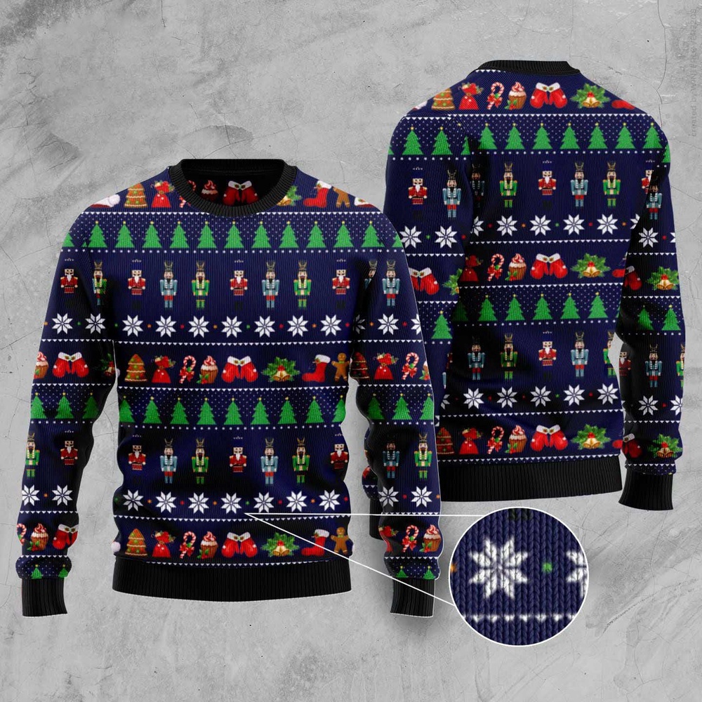 Nutcracker Pattern Ugly Christmas Sweater, Christmas Sweater, Ugly Sweater, Funny Xmas Sweaters