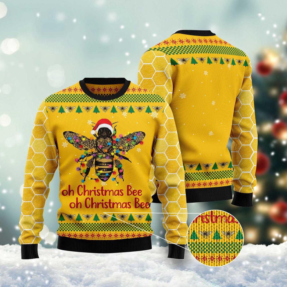 Oh Christmas Bee Ugly Christmas Sweater, Christmas Sweater, Ugly Sweater, Funny Xmas Sweaters