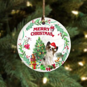 Papillon Tree Merry Christmas Ornament, Christmas Ornament,…