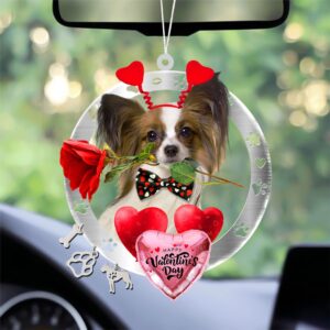 Papillon With Rose & Heart Balloon Ornament,…