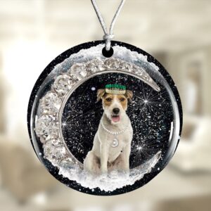 Parson-Russell-Terrier With Crown Diamond Ornament, Christmas Ornament,…