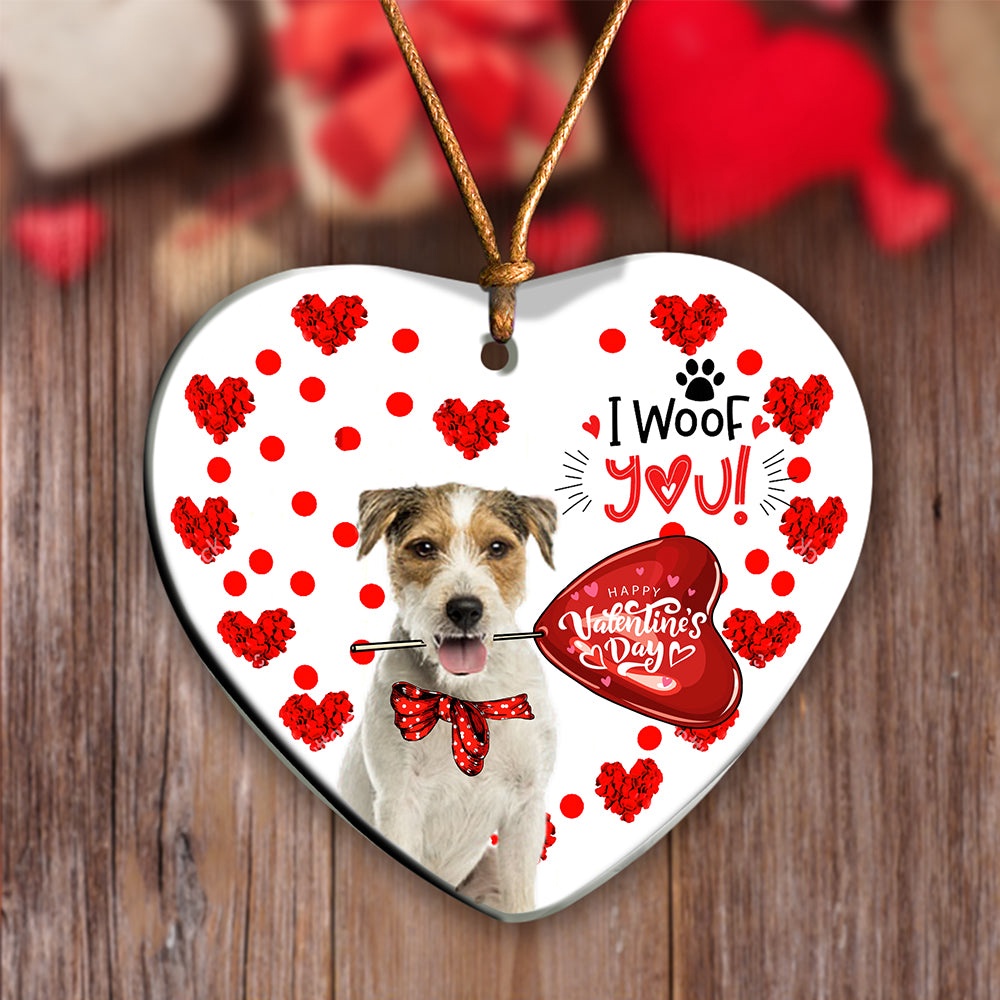 Parson Russell Terrier Happy Valentine’s Day Ornament, Christmas Ornament, Dog Ornament, Xmas Dog Ornaments Parson Russell Terrier Happy Valentine’s Day Ornament, Christmas Ornament, Dog Ornament, Xmas Dog Ornaments