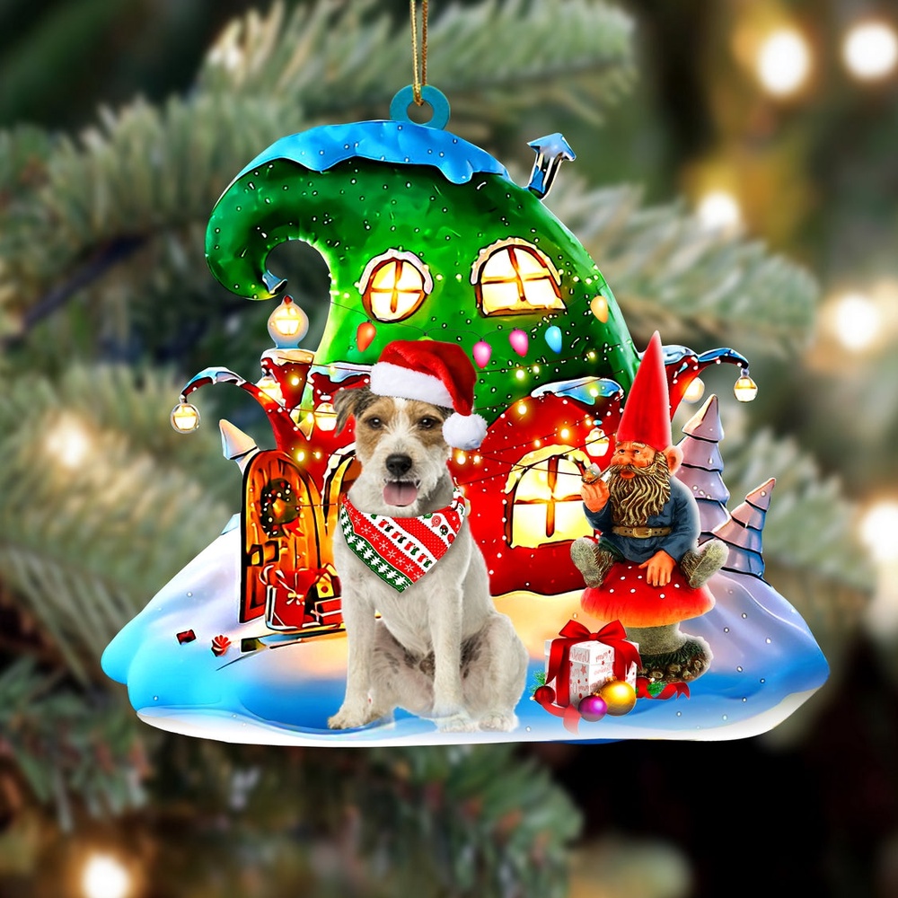 Parson Russell Terrier With Rudolph’s House Christmas Ornament, Christmas Ornament, Dog Ornament, Xmas Dog Ornaments Parson Russell Terrier With Rudolph’s House Christmas Ornament, Christmas Ornament, Dog Ornament, Xmas Dog Ornaments