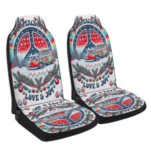 Peace Love Joy Christmas Hippie Seat Cover…