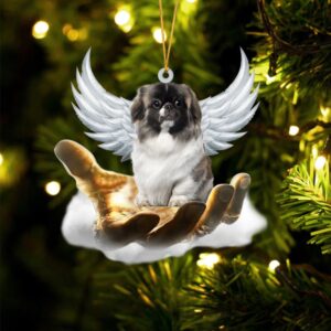 Pekingese On The Hands Of Jesus Ornament,…