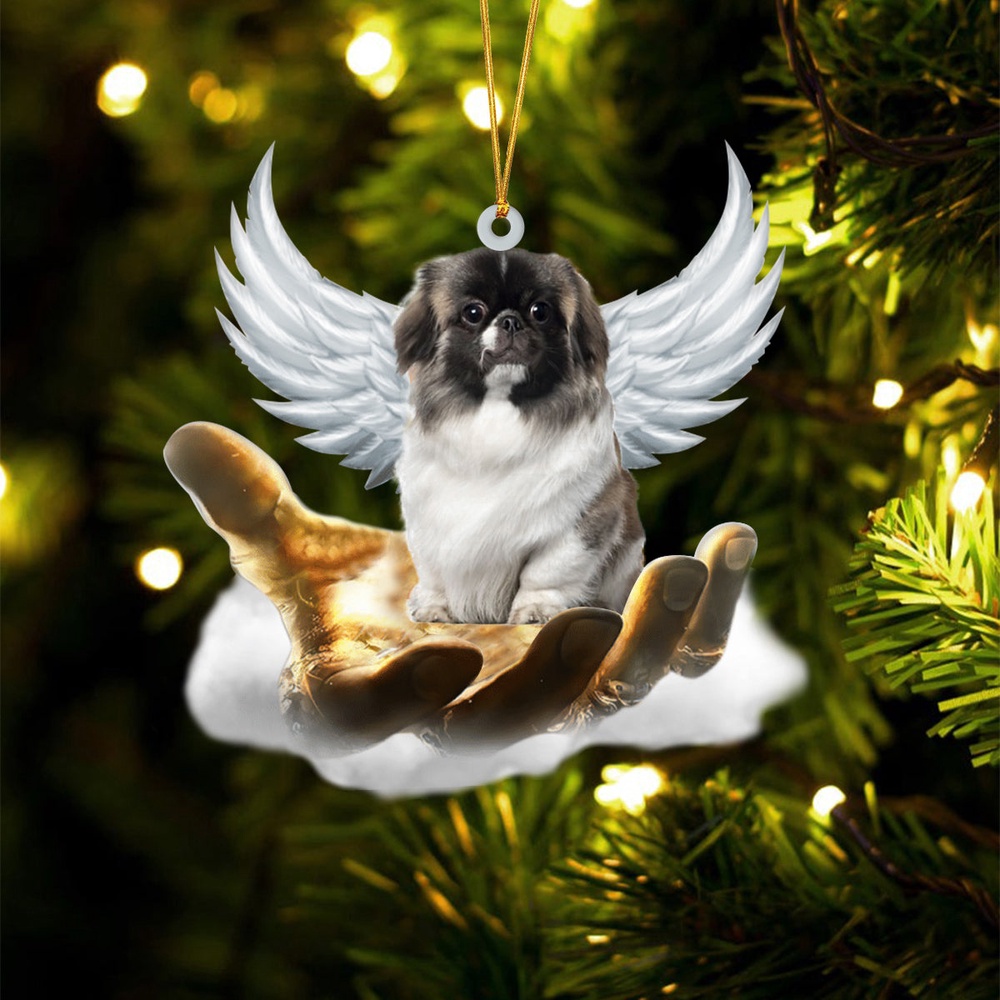 Pekingese On The Hands Of Jesus Ornament, Christmas Ornament, Dog Ornament, Xmas Dog Ornaments Pekingese On The Hands Of Jesus Ornament, Christmas Ornament, Dog Ornament, Xmas Dog Ornaments