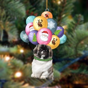 Pekingese With Balloons Christmas Ornament, Christmas Ornament,…