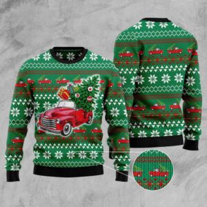 Pickup Truck Ugly Christmas Sweater, Christmas Sweater,…