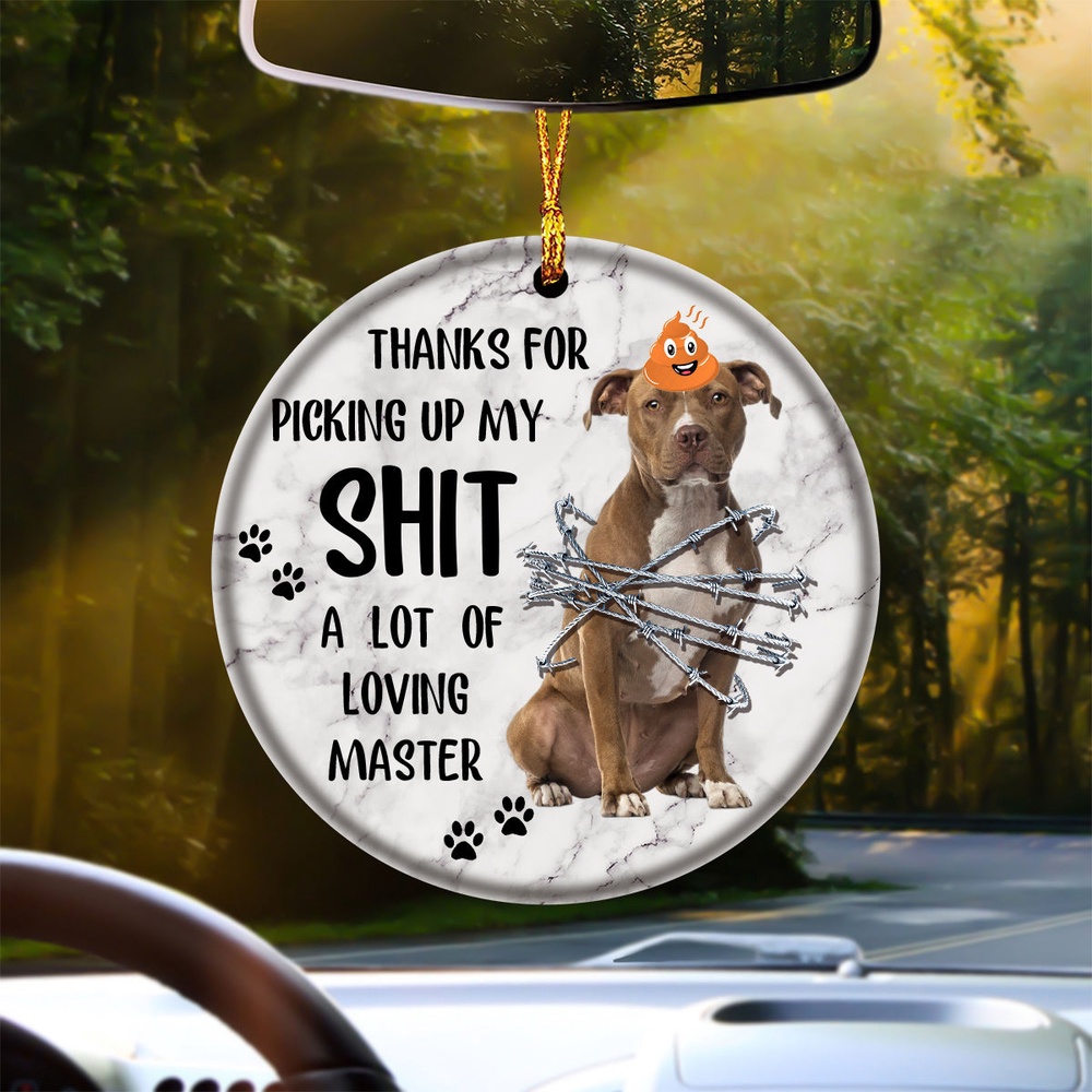 Pit Bull A Lot Of Loving Master Ornament, Christmas Ornament, Dog Ornament, Xmas Dog Ornaments