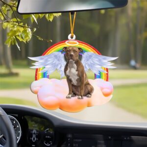 Pit Bull With Angel Wings Memorial Ornament,…
