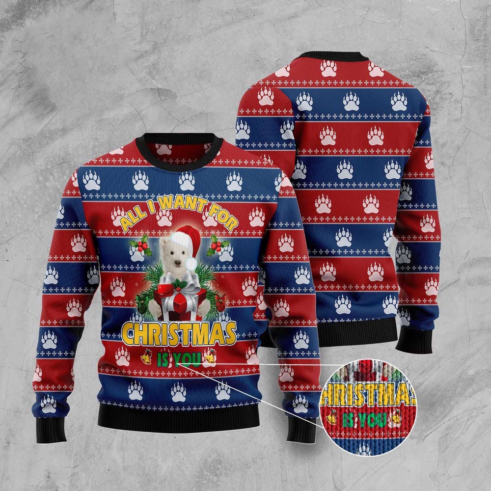 Polar Bear All I Want Christmas Ugly Christmas Sweater, Christmas Sweater, Ugly Sweater, Funny Xmas Sweaters Polar Bear All I Want Christmas Ugly Christmas Sweater, Christmas Sweater, Ugly Sweater, Funny Xmas Sweaters