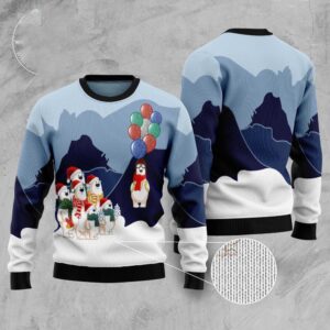 Polar Bear Balloon Ugly Christmas Sweater, Christmas…