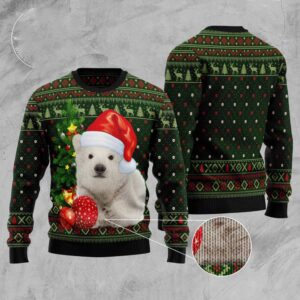 Polar Bear Cute Christmas Ugly Christmas Sweater,…