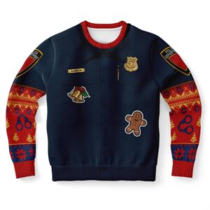 Police Uniform Ugly Christmas Sweater, Christmas Sweater,…
