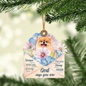Pomeranian God Says You Ornament, Christmas Ornament,…