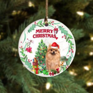 Pomeranian Tree Merry Christmas Ornament, Christmas Ornament,…