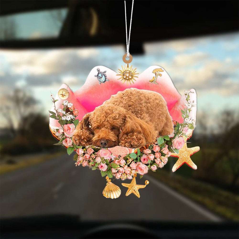 Poodle2 Sleeping In The Seashell Ornament, Christmas Ornament, Dog Ornament, Xmas Dog Ornaments Poodle2 Sleeping In The Seashell Ornament, Christmas Ornament, Dog Ornament, Xmas Dog Ornaments