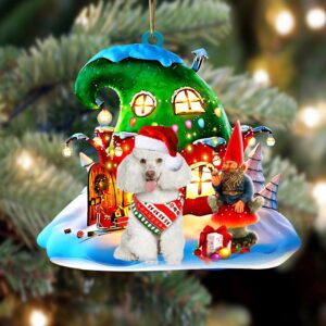 Poodle 2 With Rudolph’s House Christmas Ornament,…