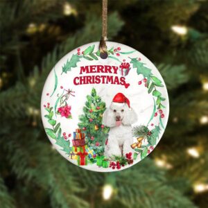 Poodle Tree Merry Christmas Ornament, Christmas Ornament,…