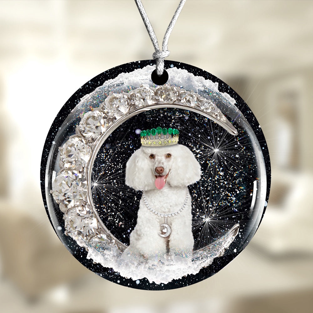 Poodle With Crown Diamond Ornament, Christmas Ornament, Dog Ornament, Xmas Dog Ornaments Poodle With Crown Diamond Ornament, Christmas Ornament, Dog Ornament, Xmas Dog Ornaments