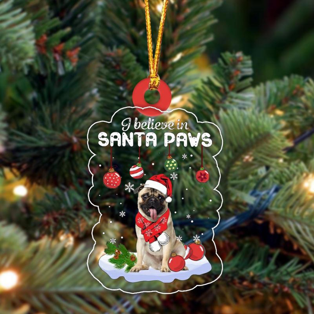 Pug 1 Christmas Ornament, Christmas Ornament, Dog Ornament, Xmas Dog Ornaments Pug 1 Christmas Ornament, Christmas Ornament, Dog Ornament, Xmas Dog Ornaments