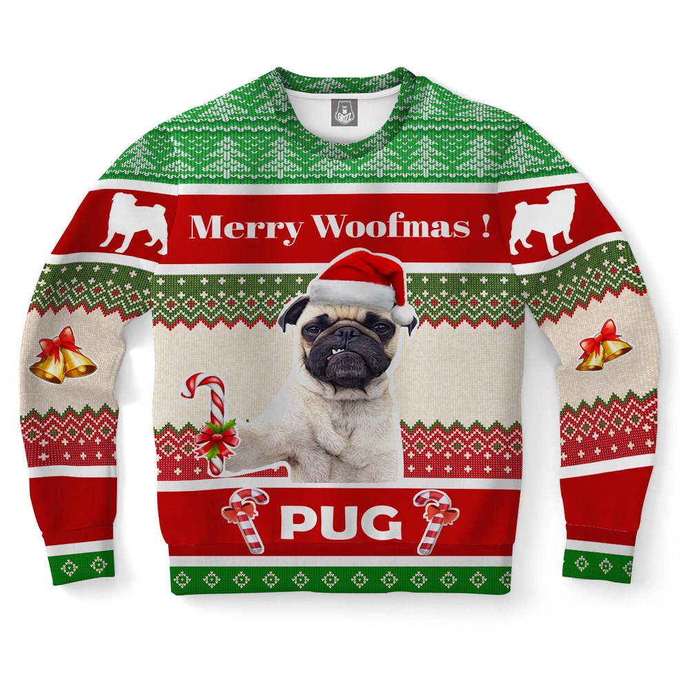 Pug Dog Ugly Christmas Sweater, Christmas Sweater, Ugly Sweater, Funny Xmas Sweaters