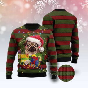 Pug Gift Xmas Ugly Christmas Sweater, Dog…