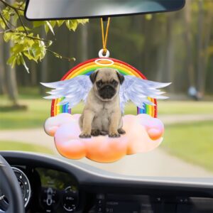Pug With Angel Wings Memorial Ornament, Christmas…