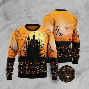 Pumpkin Town Ugly Christmas Sweater, Christmas Sweater,…