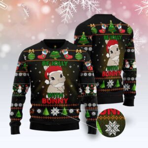 Rabbit Be Jolly Ugly Christmas Sweater, Christmas…