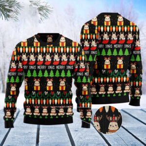 Rabbit Christmas Symbols Ugly Christmas Sweater, Christmas…