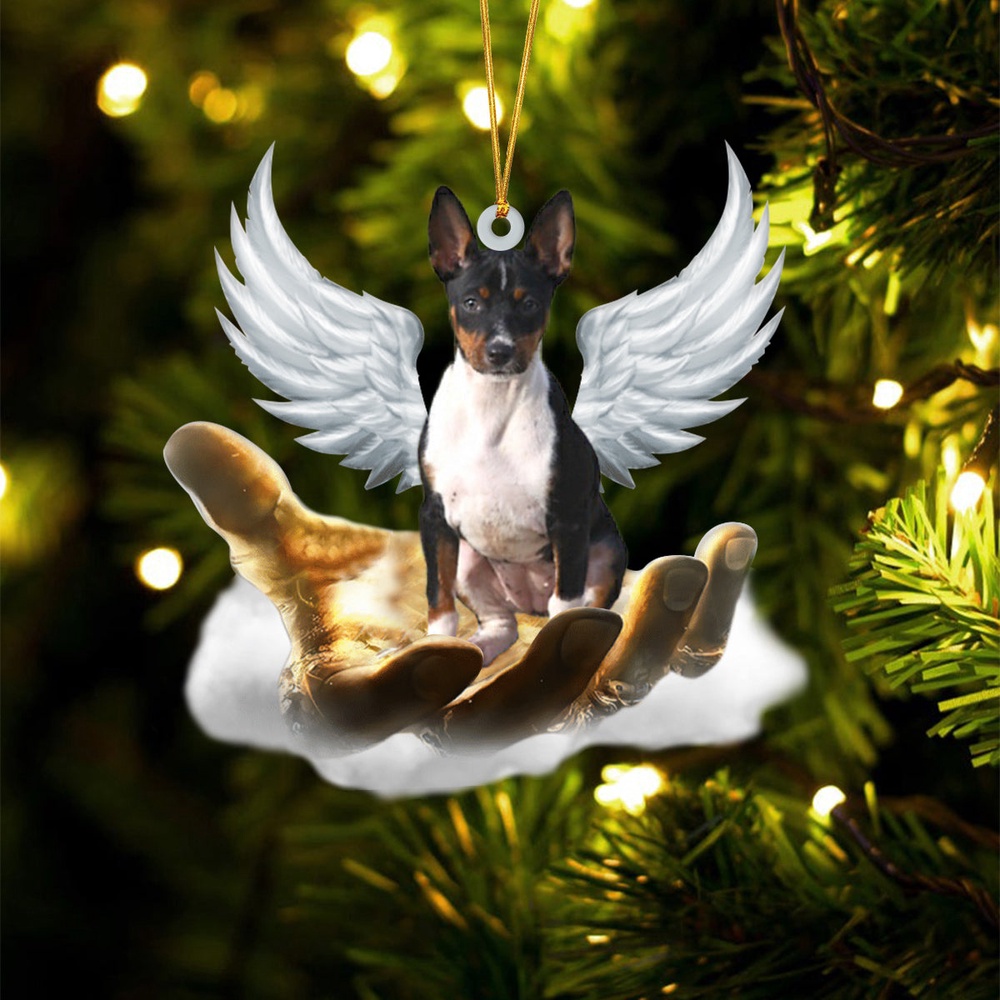 Rat Terrier On The Hands Of Jesus Ornament, Christmas Ornament, Dog Ornament, Xmas Dog Ornaments Rat Terrier On The Hands Of Jesus Ornament, Christmas Ornament, Dog Ornament, Xmas Dog Ornaments