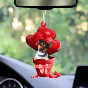 Rat Terrier Red Heart Balloon Ornament, Christmas…