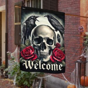 Raven Skull Halloween Flag Halloween Flag Halloween Garden Flags Halloween House Flags 2 tw1rem.jpg