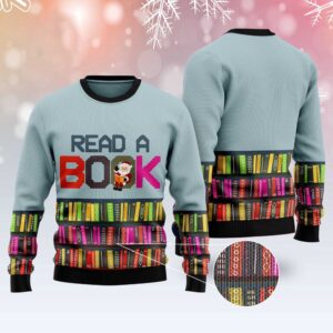Read A Book Ugly Christmas Sweater, Christmas…