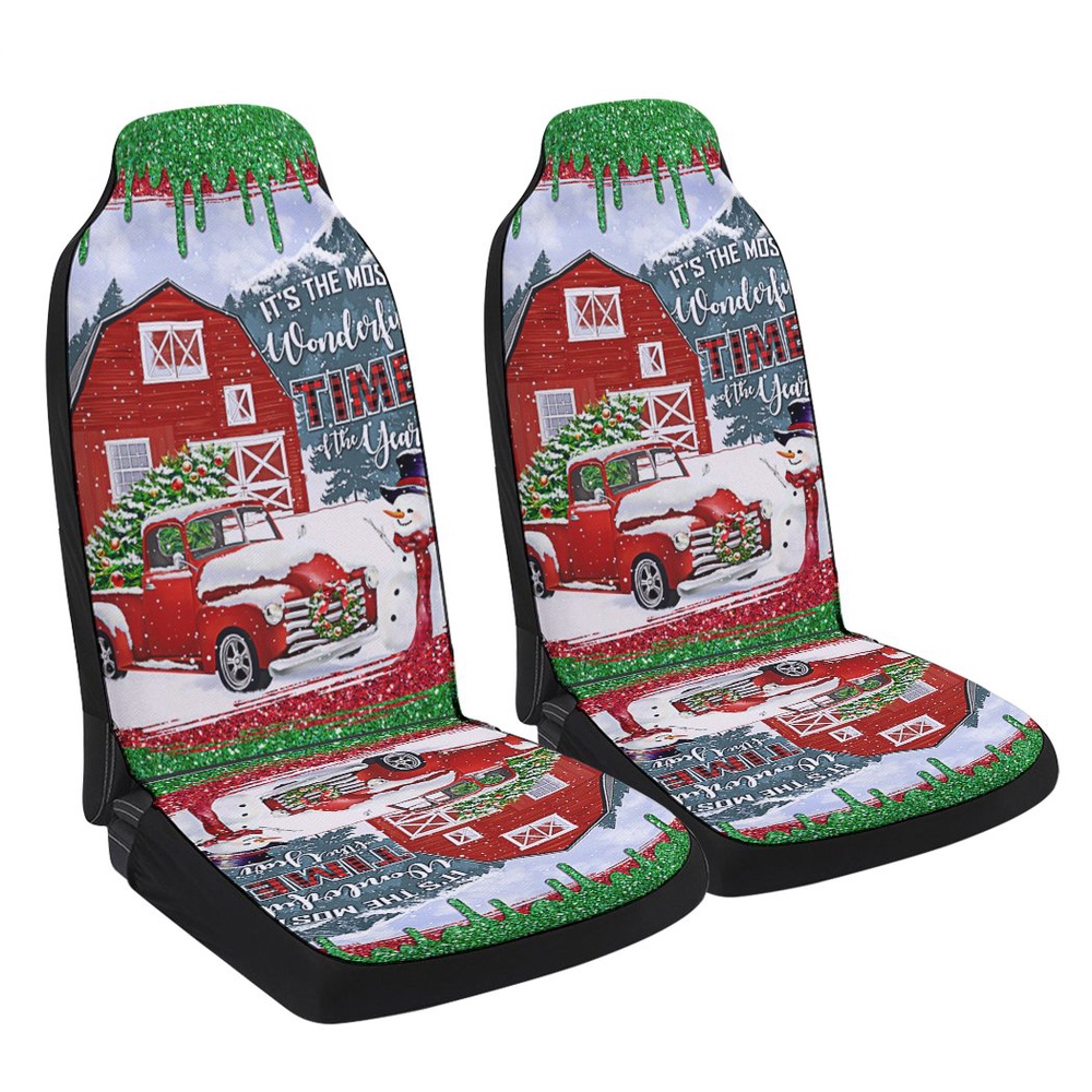 Red Truck Christmas It is The Most Wonderful Time Of The Year Seat Cover Cars, Christmas Car Seat Cover, Car Seat Cover Red Truck Christmas It is The Most Wonderful Time Of The Year Seat Cover Cars, Christmas Car Seat Cover, Car Seat Cover