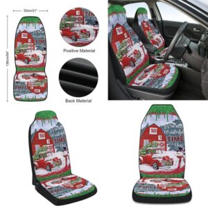 Red Truck Christmas It is The Most Wonderful Time Of The Year Seat Cover Cars Christmas Car Seat Cover Car Seat Cover 2 av47ii.jpg