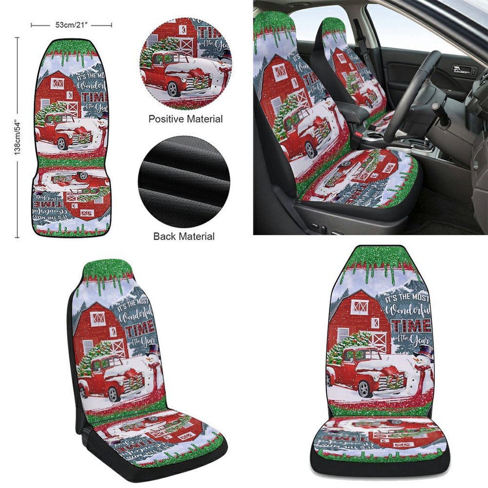 Red Truck Christmas It is The Most Wonderful Time Of The Year Seat Cover Cars, Christmas Car Seat Cover, Car Seat Cover Red Truck Christmas It is The Most Wonderful Time Of The Year Seat Cover Cars, Christmas Car Seat Cover, Car Seat Cover