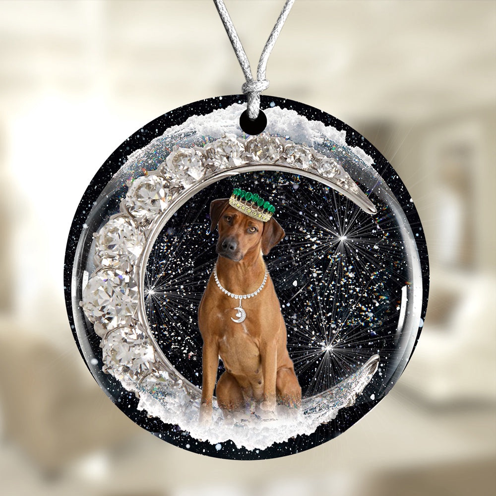 Rhodesian-Ridgeback With Crown Diamond Ornament, Christmas Ornament, Dog Ornament, Xmas Dog Ornaments Rhodesian-Ridgeback With Crown Diamond Ornament, Christmas Ornament, Dog Ornament, Xmas Dog Ornaments