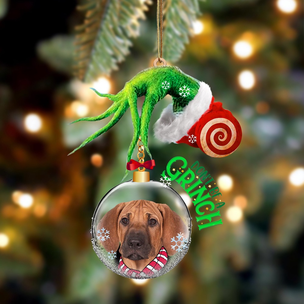 Rhodesian Ridgeback Don’t Be A Grinch Christmas Ornament, Christmas Ornament, Dog Ornament, Xmas Dog Ornaments Rhodesian Ridgeback Don’t Be A Grinch Christmas Ornament, Christmas Ornament, Dog Ornament, Xmas Dog Ornaments