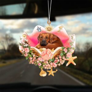 Rhodesian Ridgeback Sleeping In The Seashell Ornament,…